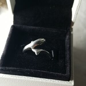 Sterling Silver Dolphin Ring Sz 8